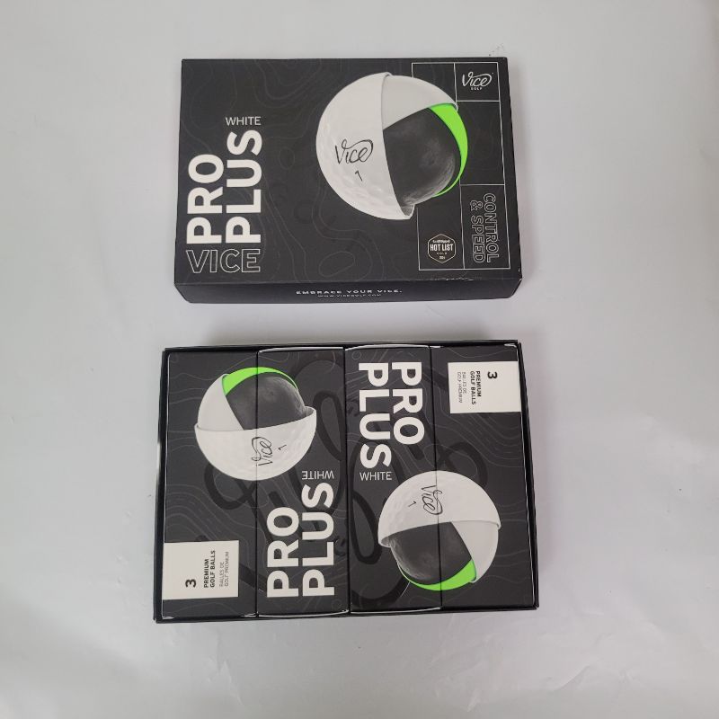 Photo 1 of Vice Pro Plus 2024 Golf Balls White 1 Dozen 