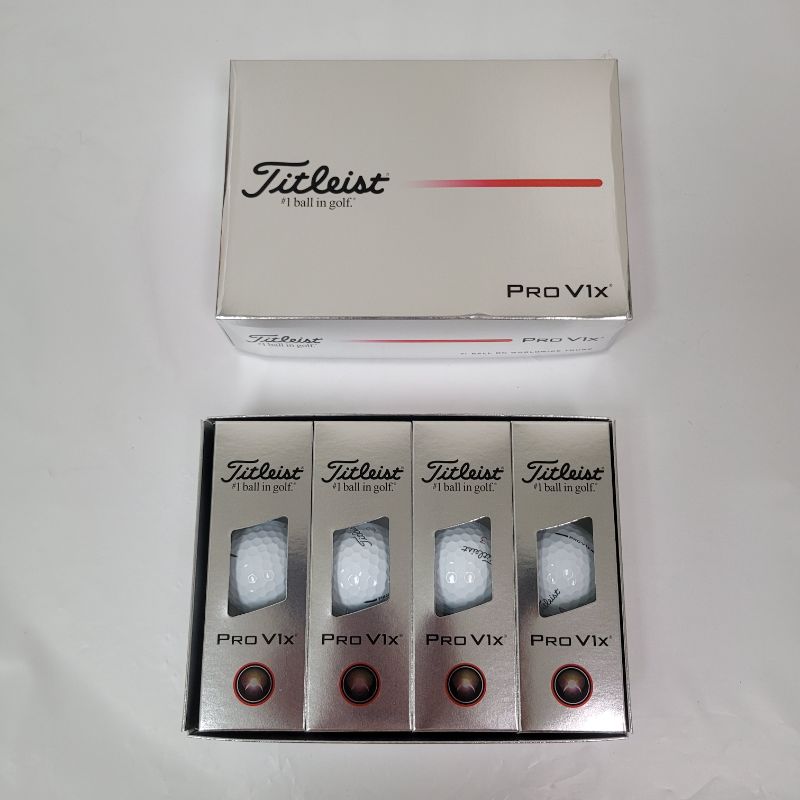 Photo 1 of TITLEIST 2025 PRO V1x GOLF BALLS - WHITE - 1 Dozen 