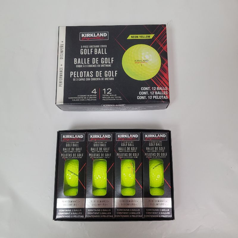 Photo 1 of Kirkland Signature Golf Balls Neon Yellow - 12 Count Box - NEW 