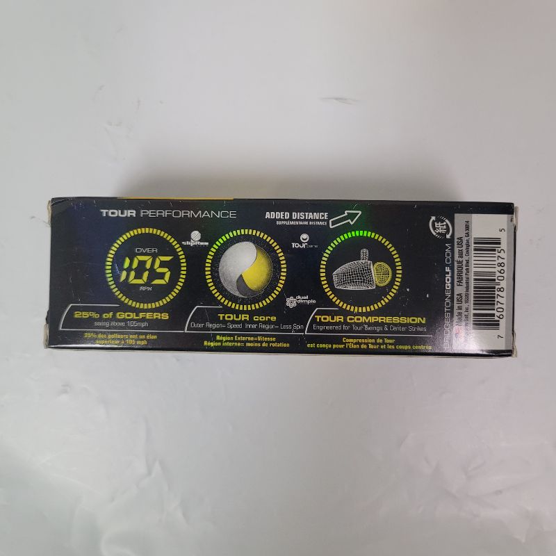 Photo 1 of Tour Performance specifically designed for swing speeds above 105 mph seeking maximum distance.  The NEW Tour B330 features Hydro Core Technology, designed to reduce spin for longer distance. Combined with Bridgestone's patented 330 Dual Dimple Urethane c