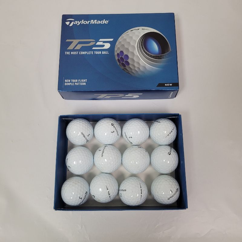 Photo 1 of TaylorMade Golf Company 2021 TP5 Adult Tour Golf Balls White Dimple 1.4 Lb (12 Pack) 