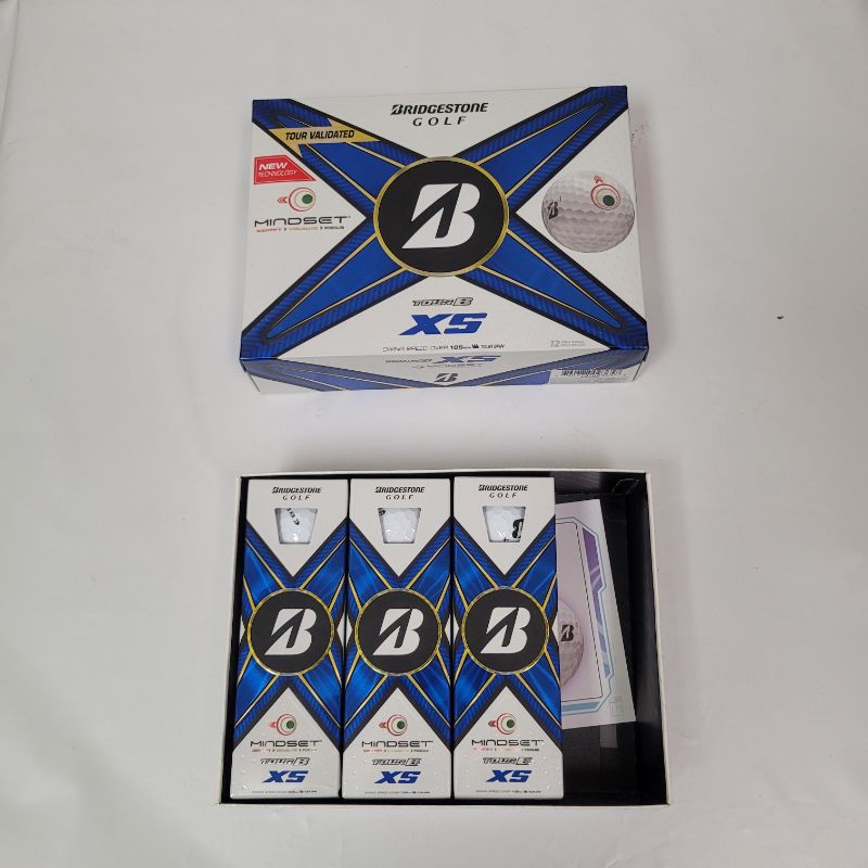 Photo 1 of  Introducing the brand new Tour B XS golf balls from Bridgestone. Featuring the REACTIV X System and REACTIV iQ Smart Cover the Tour B XS is designed to generate more spin with better control. Ideal for players with swing speeds over 105 MPH who want addi