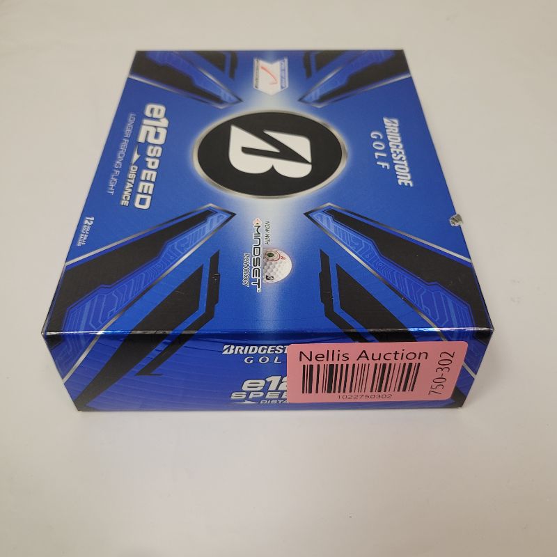 Photo 1 of The Bridgestone 3-piece e12 Speed golf ball is designed for players with driver swing speeds greater than 105mph. The e12 Speed features Bridgestone s proprietary new Active Acceleration Mantle layer that provide increased thrust and higher initial veloci