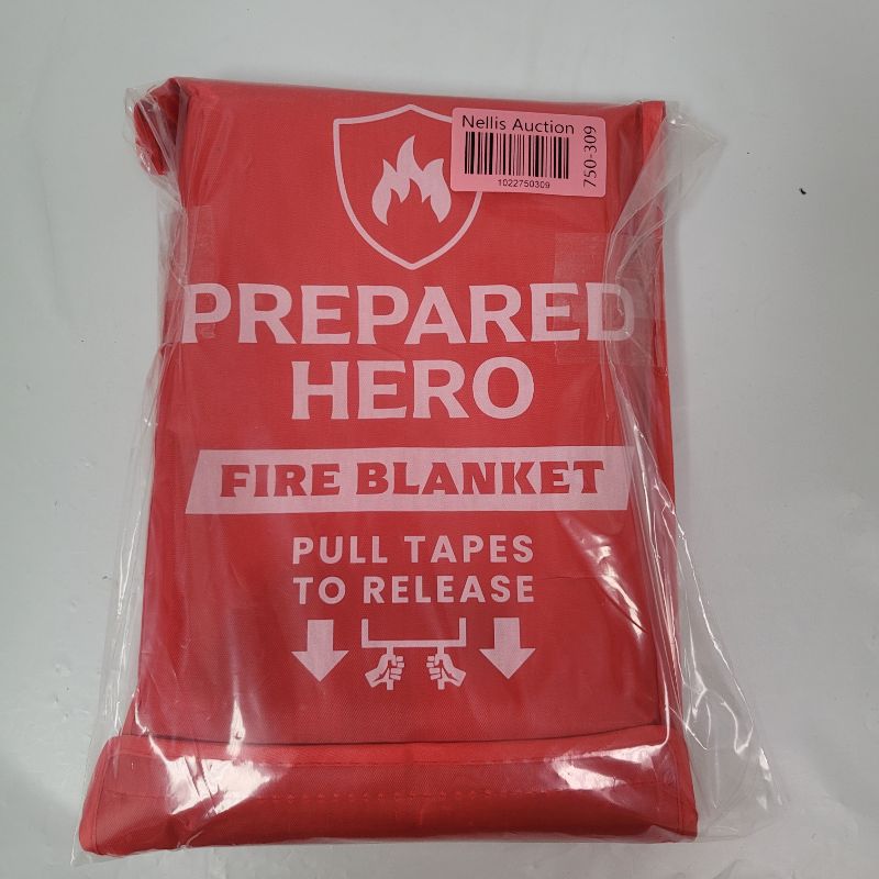 Photo 1 of Prepared Hero Emergency Blanket - 1 Pack - Fiberglass Fire Suppression Blanket for Kitchen, Home 39” x 39”