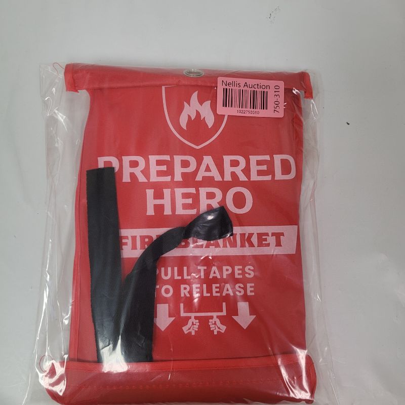 Photo 1 of Prepared Hero Emergency Blanket - 1 Pack - Fiberglass Fire Suppression Blanket for Kitchen, Home 39” x 39”