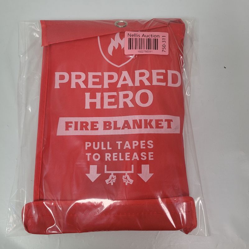 Photo 1 of Prepared Hero Emergency Blanket - 1 Pack - Fiberglass Fire Suppression Blanket for Kitchen, Home 39” x 39”