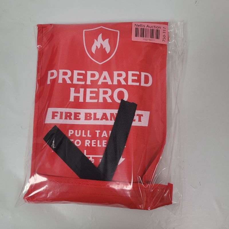 Photo 1 of Prepared Hero Emergency Blanket - 1 Pack - Fiberglass Fire Suppression Blanket for Kitchen, Home 39” x 39”
