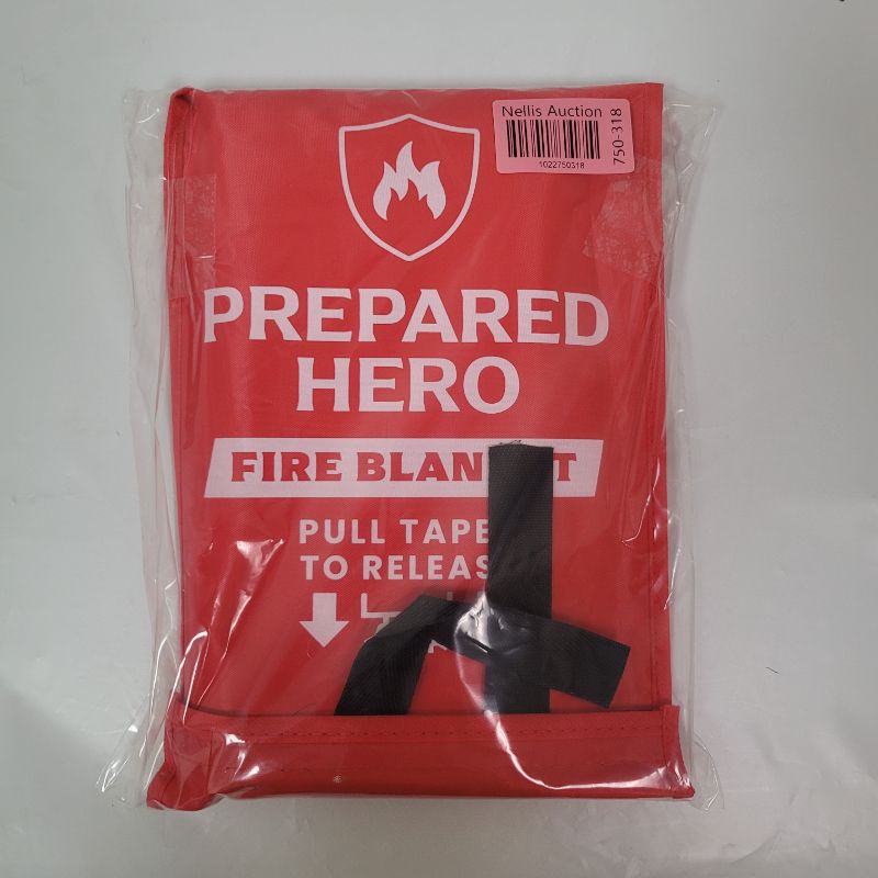Photo 1 of Prepared Hero Emergency Blanket - 1 Pack - Fiberglass Fire Suppression Blanket for Kitchen, Home 39” x 39”