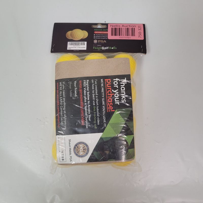 Photo 1 of SHAUN WEBB FOAM GOLF BALLS - INDOOR-OUTDOOR TRAINING BALLS