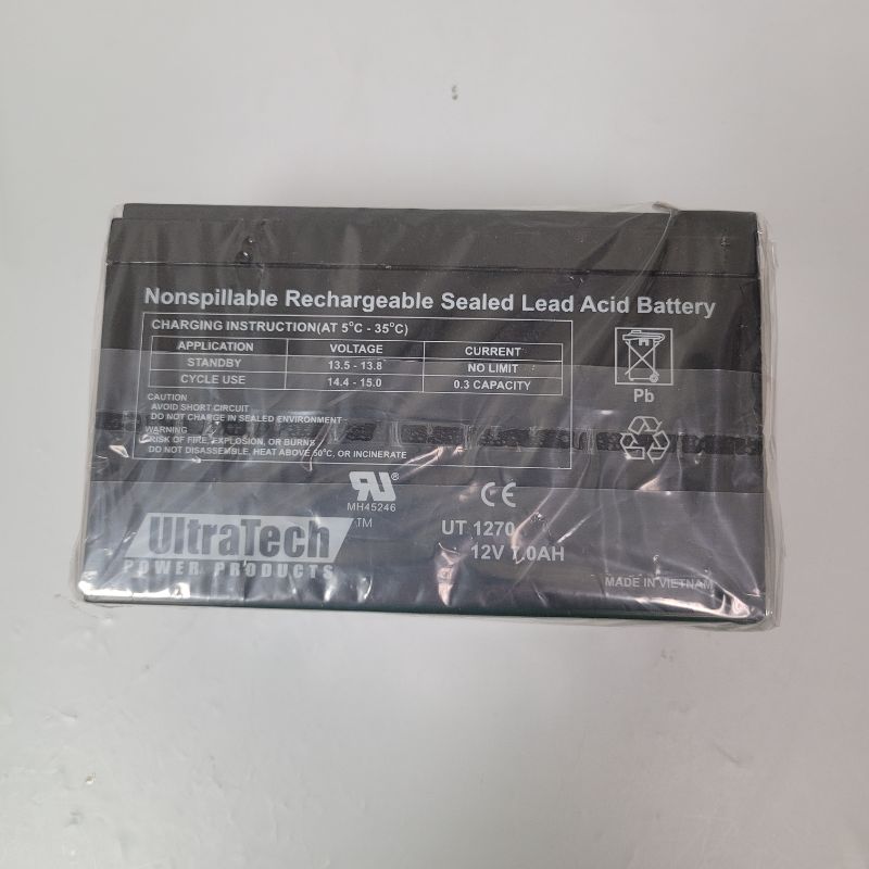 Photo 1 of Ultratech UT1270 Security Device Battery For Security Device Battery Rechargeable Proprietary Battery Size 7000 mAh 12 V DC. 