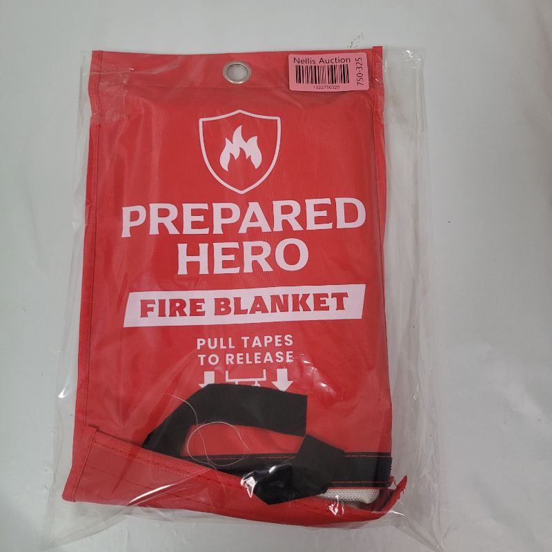 Photo 1 of Prepared Hero Emergency Blanket - 1 Pack - Fiberglass Fire Suppression Blanket for Kitchen, Home 39” x 39”