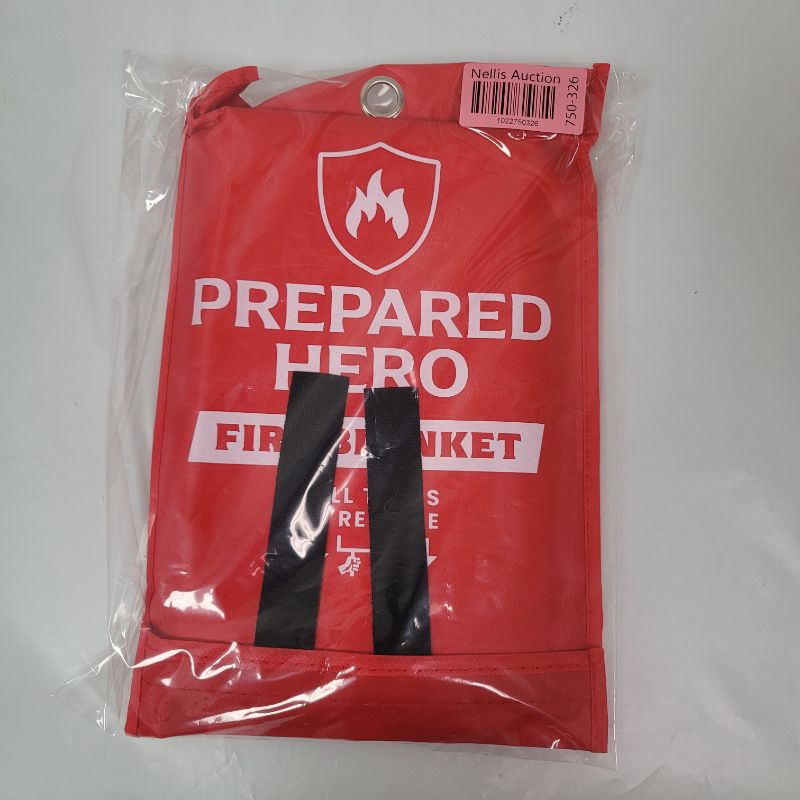 Photo 1 of Prepared Hero Emergency Blanket - 1 Pack - Fiberglass Fire Suppression Blanket for Kitchen, Home 39” x 39”