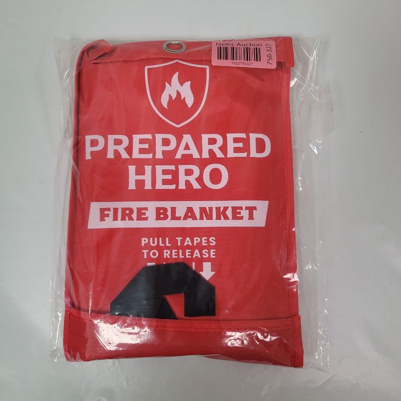 Photo 1 of Prepared Hero Emergency Blanket - 1 Pack - Fiberglass Fire Suppression Blanket for Kitchen, Home 39” x 39”