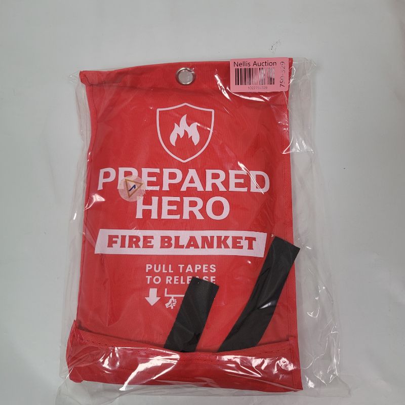 Photo 1 of Prepared Hero Emergency Blanket - 1 Pack - Fiberglass Fire Suppression Blanket for Kitchen, Home 39” x 39”