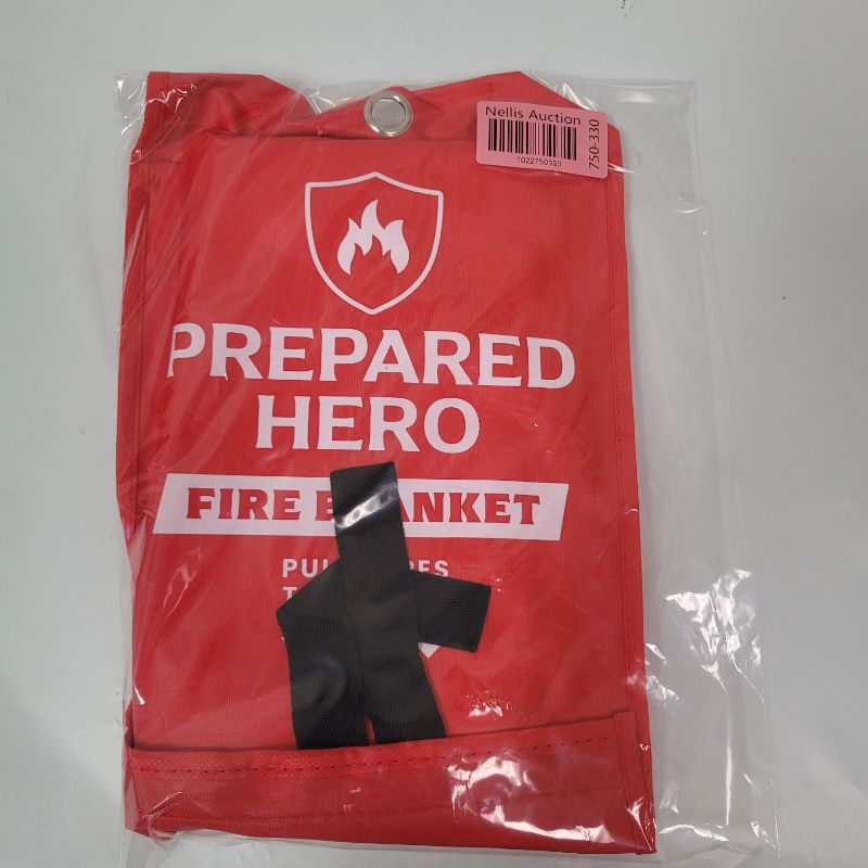Photo 1 of Prepared Hero Emergency Blanket - 1 Pack - Fiberglass Fire Suppression Blanket for Kitchen, Home 39” x 39”