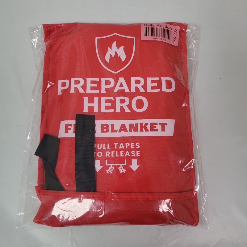 Photo 1 of Prepared Hero Emergency Blanket - 1 Pack - Fiberglass Fire Suppression Blanket for Kitchen, Home 39” x 39”