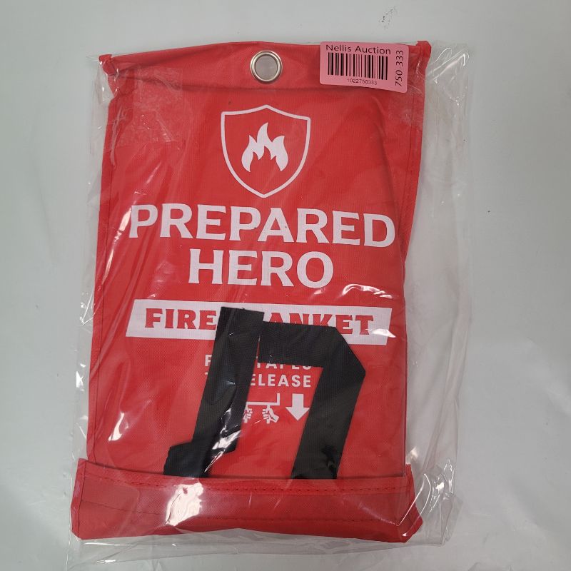 Photo 1 of Prepared Hero Emergency Blanket - 1 Pack - Fiberglass Fire Suppression Blanket for Kitchen, Home 39” x 39”