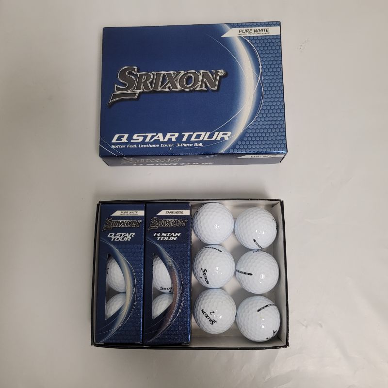 Photo 1 of ** Single  TEST ON PARTIAL SET ** Upgrade your old golf balls to the SRIXON Golf Q-Star Tour 5 Golf Balls and play like a pro. The Spin Skin technology helps the balls grab onto Iron and Wedge grooves at impact for improved friction on contact. The 338-sp