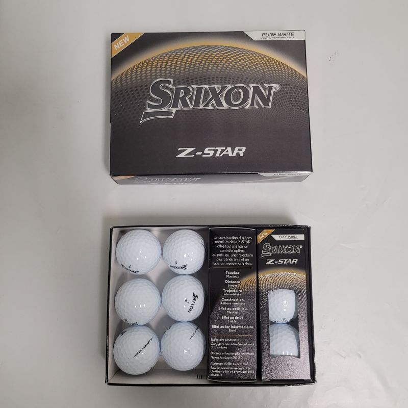 Photo 1 of ** Single  TEST ON PARTIAL SET ** Gain tour performance with the SRIXON Z-Star 9 Golf Balls. The urethane cover with Spin Skin+ coating improves greenside spin, while the Fastlayer DG core 2.0 delivers increased iron spin and ball speed. A 338 speed dimpl