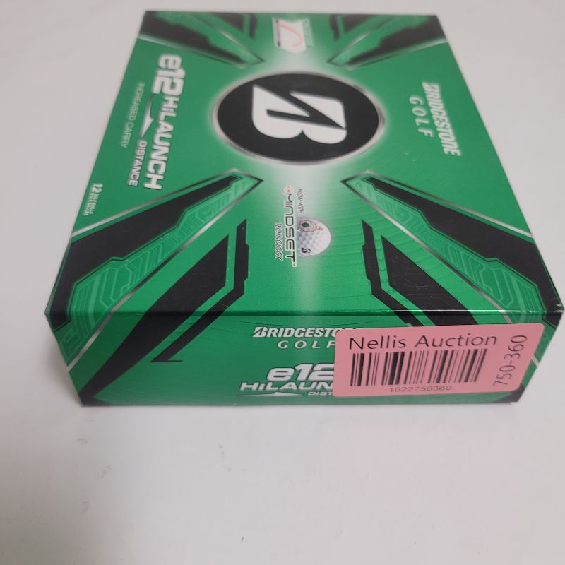 Photo 1 of ** Single  TEST ON PARTIAL SET **  Start achieving hole in ones with the Bridgestone Golf E12 Hi-Launch Golf Balls 12-Pack. Its Mindset technology offers a visual cue on the golf ball that reminds you of the easy 3-step process. The 2-piece construction p