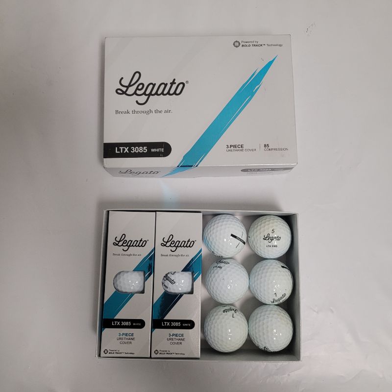 Photo 1 of ** Single  TEST ON PARTIAL SET ** Legato Golf Balls, LTX 3085 | Designed to Help Golfers Break 90 | Maximized Distance with Softer Feel | 3 Piece | Urethane Cover | 85 Compression |