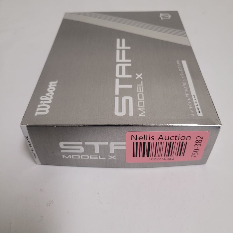 Photo 1 of ** Single  TEST ON PARTIAL SET **  Dress your tee up with the Wilson Staff Model X Golf Balls 12-Pack. Its v-cor and firm compression core delivers faster ball speeds. The urethane cover increases stopping power, and its 362-dimple pattern maximizes spin.
