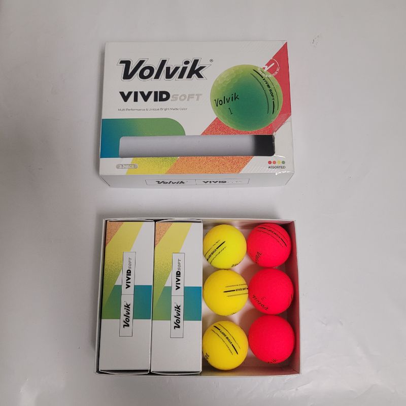 Photo 1 of ** Single  TEST ON PARTIAL SET **  Bright Matte Golf Balls with Performance That Pops. Perfect balance of softness and power. Features: Nano Bismuth Dual Core: Engineered for explosive distance and precision New I2 Cover: Durable and designed for superior