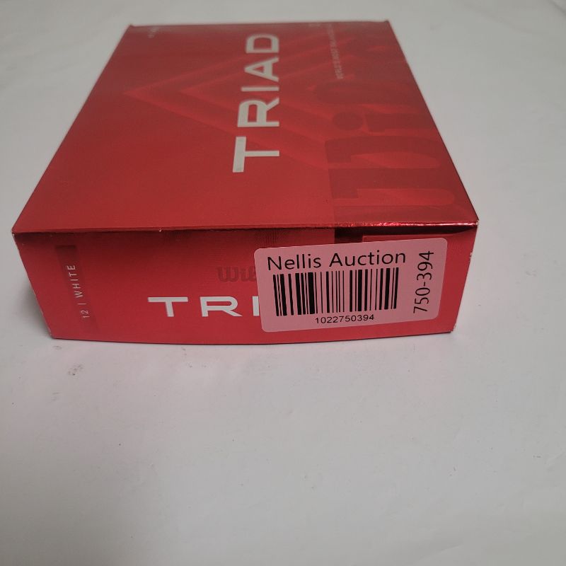 Photo 1 of ** Single  TEST ON PARTIAL SET **  The New & Improved Wilson Triad Golf Ball is a soft three-piece urethane golf ball that offers performance benefits to help the aspiring golfer find more fairways, attack more pins and sink more putts. The patented Tri-B