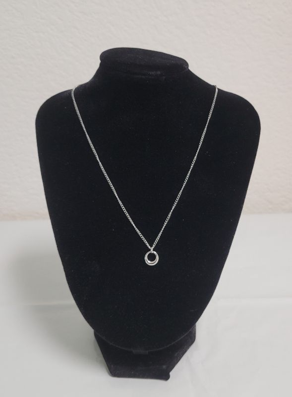 Photo 1 of Silver Circle Necklace - 8" adjustable