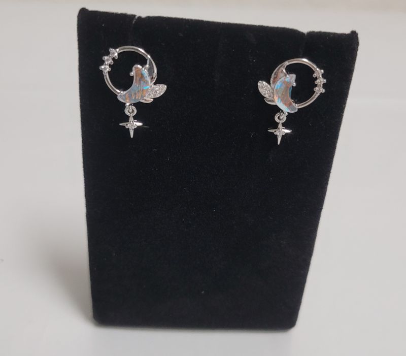 Photo 1 of Thaya Genuine S925 Silver Women Pendant Earrings Moon Star Exquisite Crystal Earrings Elegant Party Jewelry Fashion Accessories