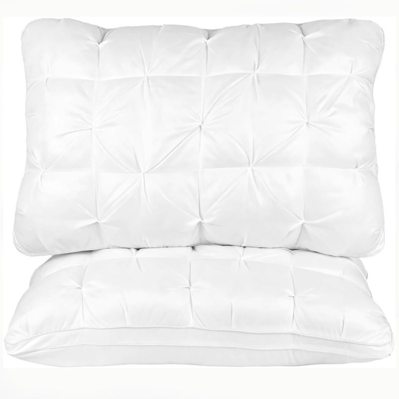 Photo 1 of *GRAY* WESLEEPER Pillows Queen Size Set of 1 Pillow for Sleeping Christmas Pillows Hotel Pillows 20x30 -Inches Deep Sleep Neck Support Suitable for Supine, Prone, or Side-Lying Sleeping Positions(Gray)