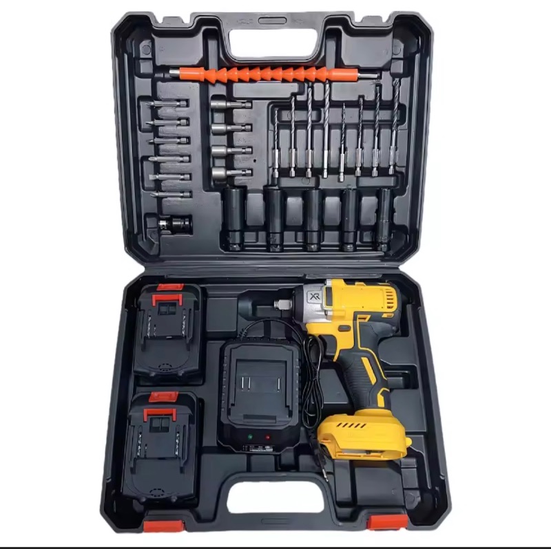 Photo 1 of 21V Lithium Battery Cordless Impact Wrench Brushless Electric Industrial Grade Power Tool Set Adjustable Wrenches Wrench