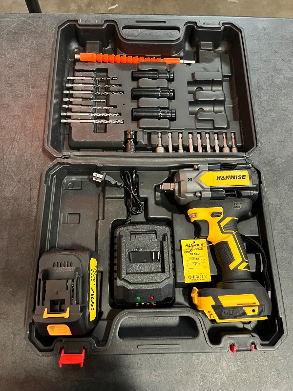 Photo 1 of 21V Lithium Battery Cordless Impact Wrench Brushless Electric Industrial Grade Power Tool Set Adjustable Wrenches Wrench