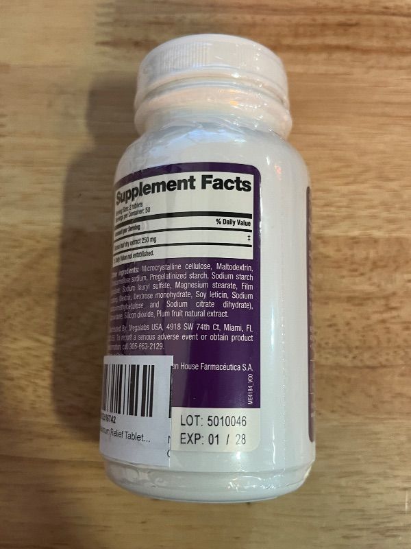 Photo 1 of Exp 01/28 ** Prunelax Ciruelax Maximum Relief Laxative Tablets with Natural Senna for Occasional Constipation, Senna Extract, Vegan & Gluten-Free, Gentle Overnight Relief - 100ct
