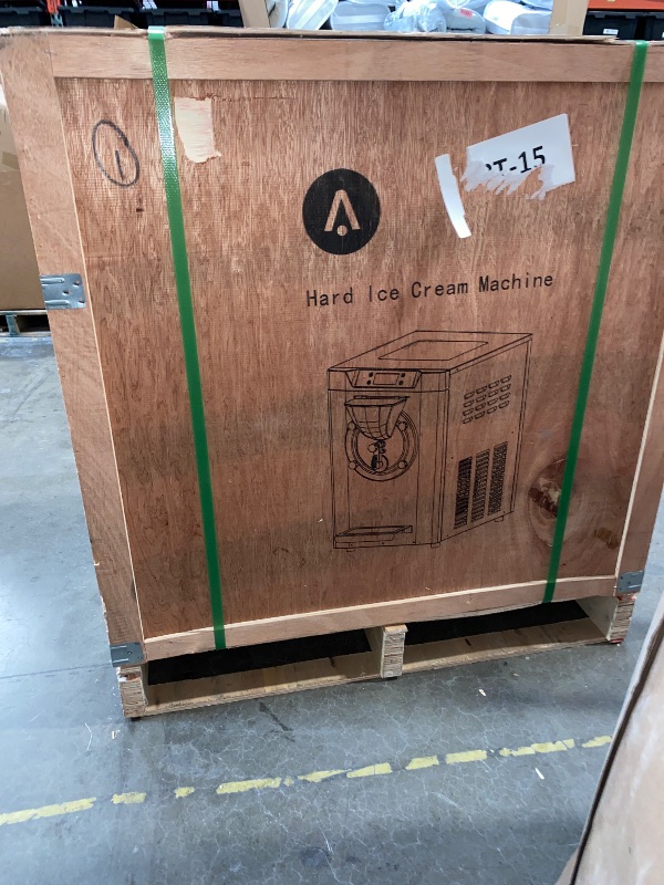 Photo 1 of VEVOR Commercial Hard Ice Cream Machine Hard Serve Ice Cream Maker w/ 4.8-6.3 Gal/H Production Hard Ice Cream Machine w/ 1.6 Gal Cylinder Countertop Hard Yogurt Maker w/ 2000W Compressor & LCD Screen