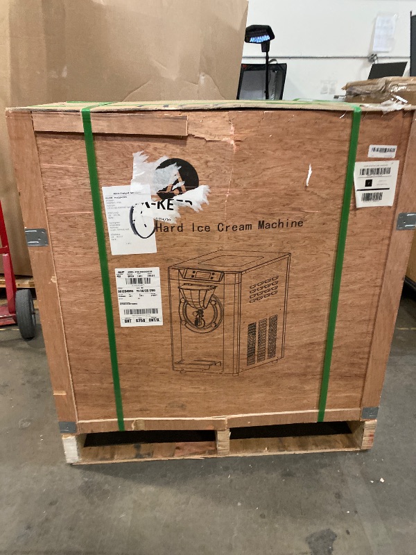 Photo 1 of VEVOR Commercial Hard Ice Cream Machine Hard Serve Ice Cream Maker w/ 4.8-6.3 Gal/H Production Hard Ice Cream Machine w/ 1.6 Gal Cylinder Countertop Hard Yogurt Maker w/ 2000W Compressor & LCD Screen