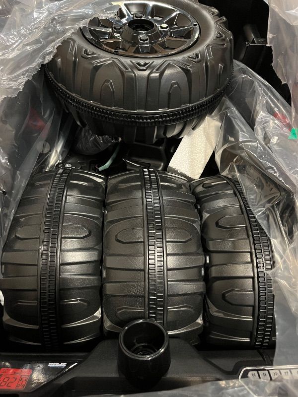 Photo 1 of 24V Ride on Toys 4WD Ride on Cars with Remote Control, 1 Seater Electric Car for Kids, Power Car Wheels, UTV w/ 4 Motors, Music, Lights, 3 Speeds, Red