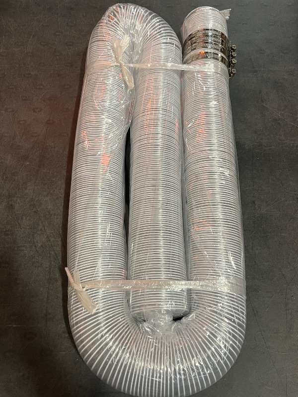 Photo 1 of Heavy PVC Dust Collection Hose 2 1/2" x 20', Puncture Resistant PVC Dust Collection Hose with Carbon Steel Wire Coil for Woodworking, Workshops, Dust Collectors