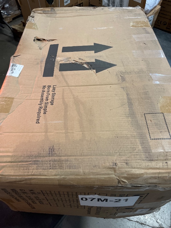 Photo 1 of 10 Tiers Foldable Shoe Rack Organizer Cabinet for Closet Entryway, Large Collapsible Shoe Storage Box with Magnetic Doors (Black)