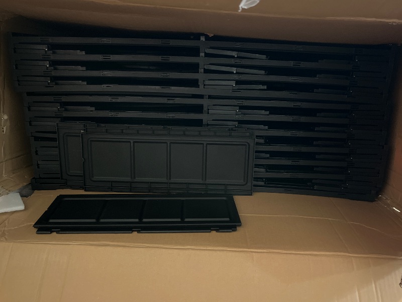 Photo 1 of 10 Tiers Foldable Shoe Rack Organizer Cabinet for Closet Entryway, Large Collapsible Shoe Storage Box with Magnetic Doors (Black)