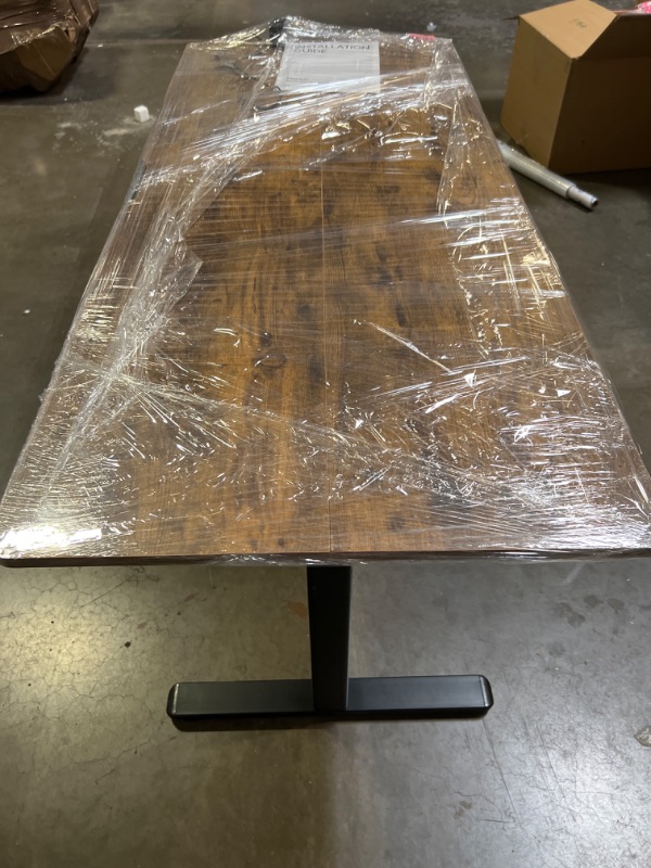 Photo 1 of Electric Adjustable Height Standing Desk, 55×24 Inches Sit Stand Desk with Power Socket, 2 USB Ports, 3 Power Outlets, 4 Wheels,4 Memory Buttons Home Office Computer Workstations
