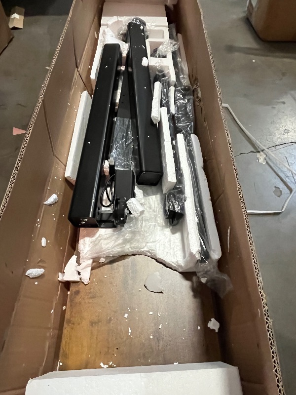 Photo 1 of Electric Adjustable Height Standing Desk, 55×24 Inches Sit Stand Desk with Power Socket, 2 USB Ports, 3 Power Outlets, 4 Wheels,4 Memory Buttons Home Office Computer Workstations
