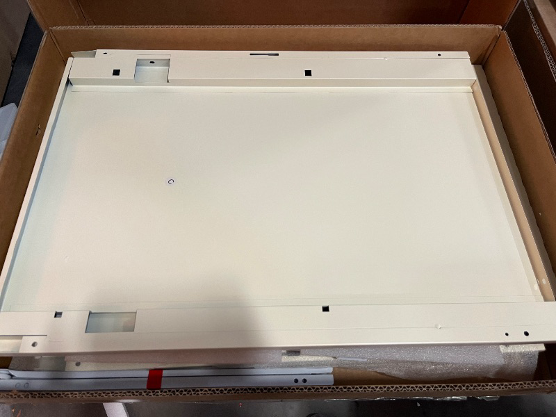 Photo 1 of 2 Drawer File Cabinet with Lock, Filing Cabinets with Wheels, Rolling File Cabinets for Home Office, Metal Office File Cabinet, for Holding Letters and File Boxes, Assembly Required, Cream White 
