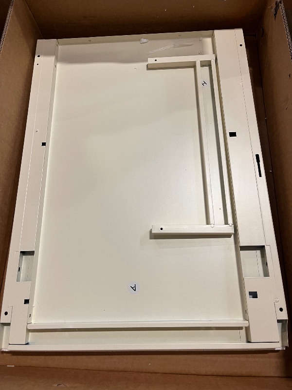 Photo 1 of 2 Drawer File Cabinet with Lock, Filing Cabinets with Wheels, Rolling File Cabinets for Home Office, Metal Office File Cabinet, for Holding Letters and File Boxes, Assembly Required, Cream White 
