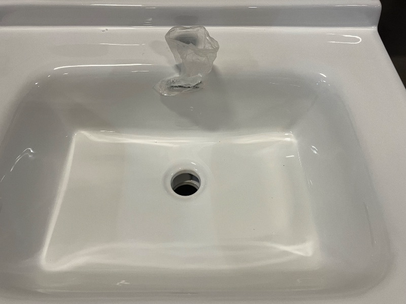 Photo 1 of 22 Inch Floating Bathroom Vanity with Sink, Modern Wall Mounted Small Bathroom Vanity, 2 Drawer Bathroom Sink Cabinet with Ceramic Sink, Soft Close Slides, Grey