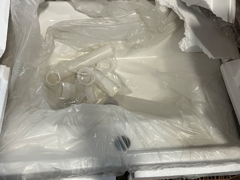 Photo 1 of 22 Inch Floating Bathroom Vanity with Sink, Modern Wall Mounted Small Bathroom Vanity, 2 Drawer Bathroom Sink Cabinet with Ceramic Sink, Soft Close Slides, Grey