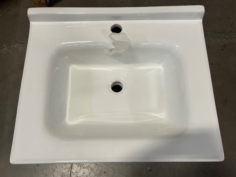 Photo 1 of 22 Inch Floating Bathroom Vanity with Sink, Modern Wall Mounted Small Bathroom Vanity, 2 Drawer Bathroom Sink Cabinet with Ceramic Sink, Soft Close Slides, Grey