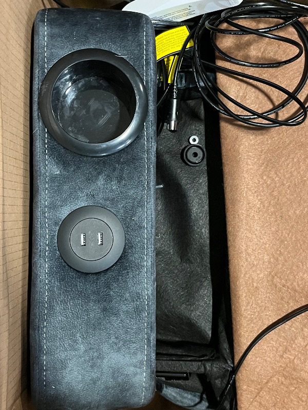 Photo 1 of Oversized Manual Recliner Chair, 3 Angle Recliner Home Theater Seating, RV Recliner Single Sofa with Hidden Arm Storage, Cup Holder & Side Pocket (Single, Blue)
