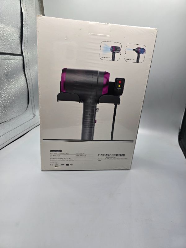 Photo 1 of Alledge Hair Dryer Diffuser 200 Million Ionic 1800W Portable Fast Drying - Grey/Pink