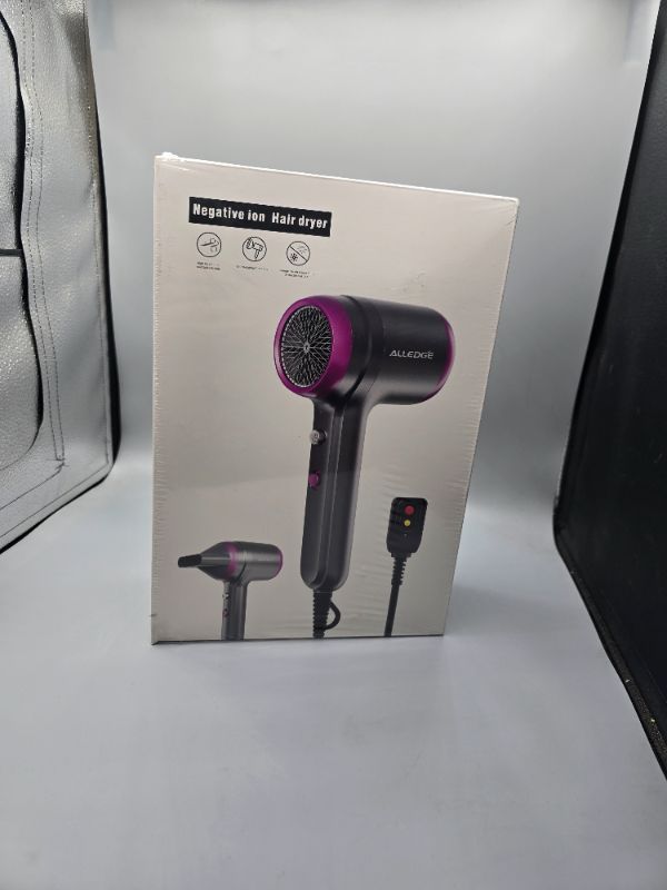Photo 1 of Alledge Hair Dryer Diffuser 200 Million Ionic 1800W Portable Fast Drying - Grey/Pink